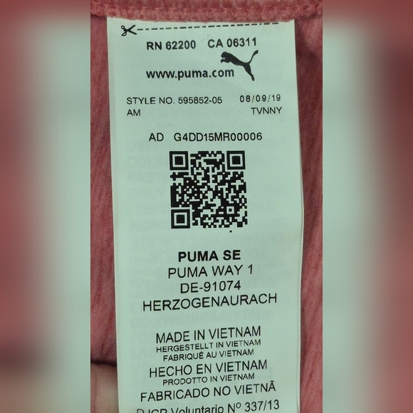 Puma Pink Athletic Vest with Mock Neck - Picture 8 of 12